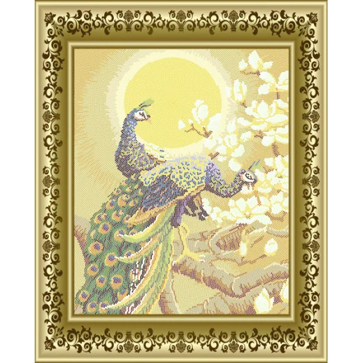 ЛВТ-013 Павлины. Схема для вышивки бисером. Княгиня Ольга