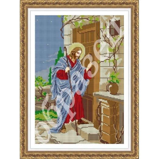 ВП-071 Иисус стучится в дверь. Схема для вышивки бисером. Фея вышивки