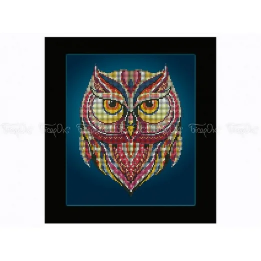 ЧВ-5375 (30*40) Ловец снов Сова. Схема для вышивки бисером Бисерок