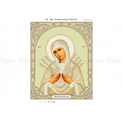 ЧВ-3144-З Семистрельная (Золото). Схема для вышивки бисером. Бисерок