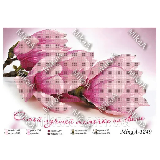 МИКА-1249 (А4) Самой лучшей мамочке на свете. Схема для вышивки бисером