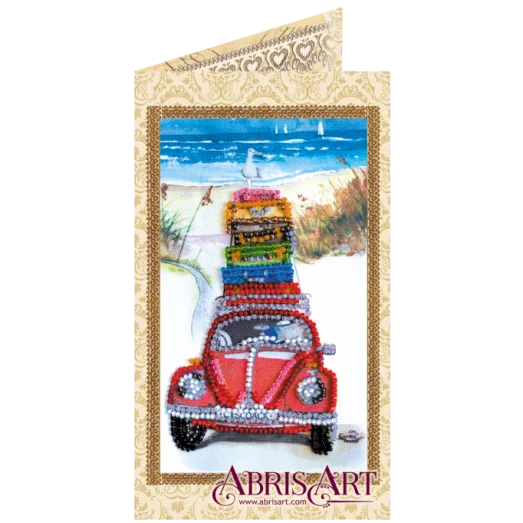 АО-145 Набор-открытка для вышивки бисером Отпуск у моря ТМ Абрис Арт