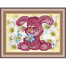 КД-073 Розовый зайчик. Схема для вышивки бисером. ТМ Фея Вышивки 