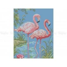 70-316 (30*40) Розовые фламинго. Схема для вышивки бисером Бисерок