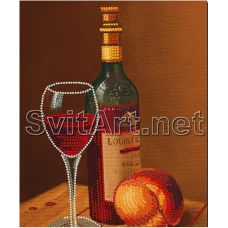 SI-212 (А4) Бокал вина. Схема для вышивки бисером Свит Арт