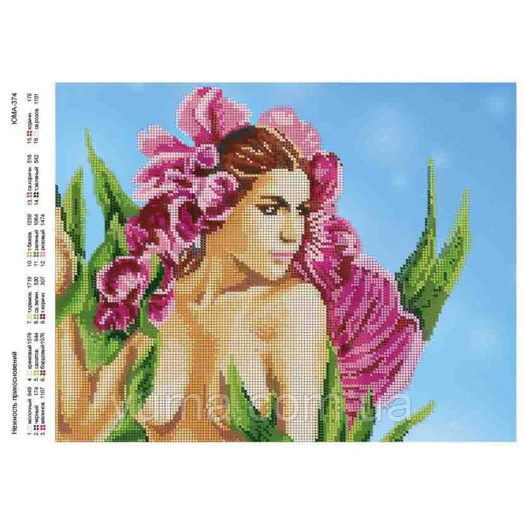 ЮМА-374 Нежность прикосновений. Схема для вышивки бисером