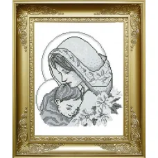 КРМ-54 Мадонна и дитя (серебро). Схема для вышивки бисером ТМ КО