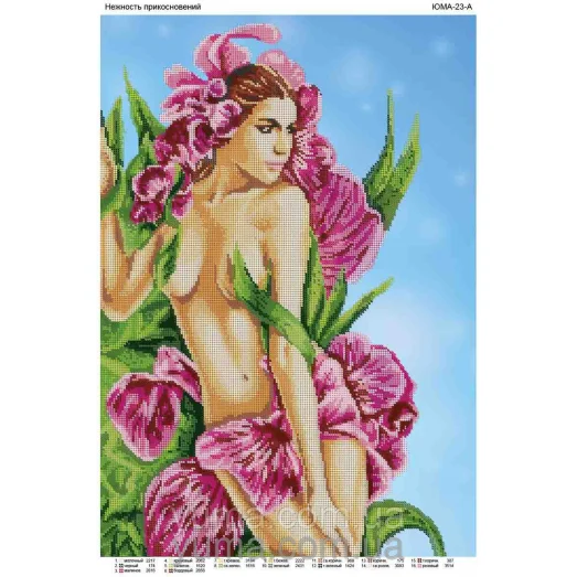 ЮМА-23А Панно Ню. Схема для вышивки бисером