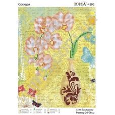 ЮМА-4395 Схема для вышивки бисером Орхидея