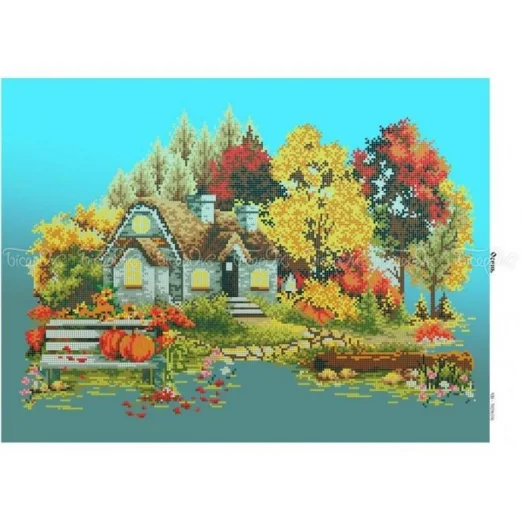 ЧВ-7029 Осень. Схема для вышивки бисером. Бисерок