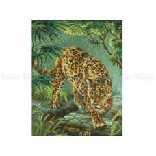 ЧВ-6070 (40*45) Леопард в джунглях. Схема для вышивки бисером. Бисерок 