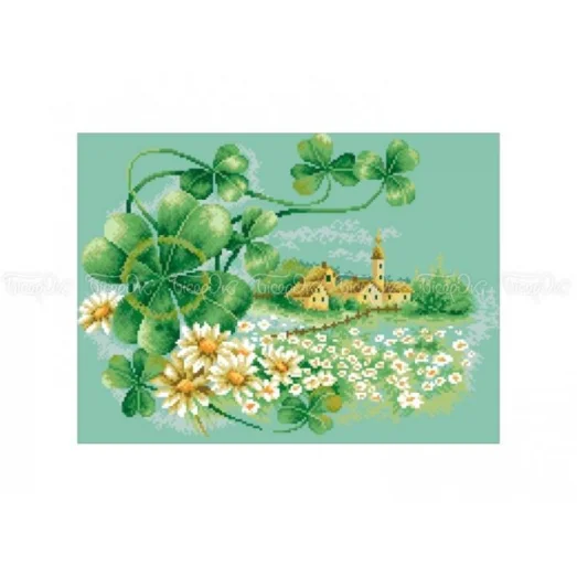 10-336 (30*40) Ромашковая симфония. Схема для вышивки бисером Бисерок