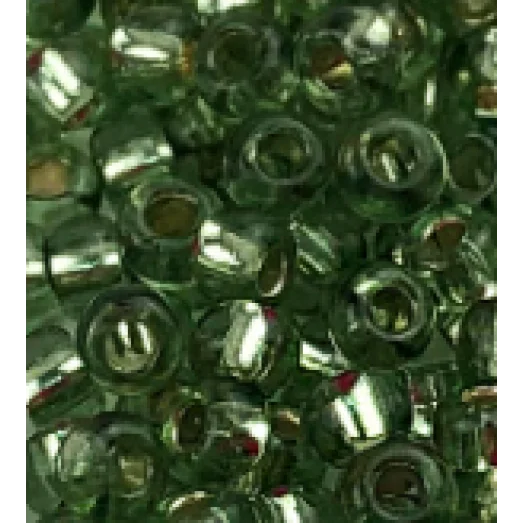 78663 Бисер Preciosa болотный, серебряная линия внутри