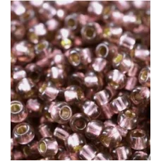 78694 Бисер Preciosa розовый, серебряная линия внутри