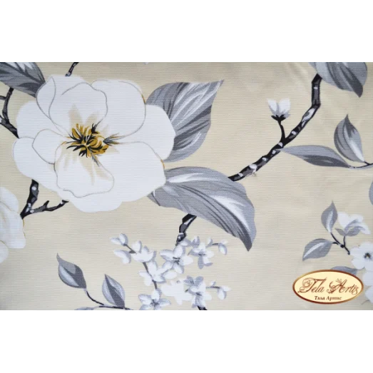 МЛ-007 Оборот для подушки Плотная ткань на х/б основе с цветами. Тела Артис