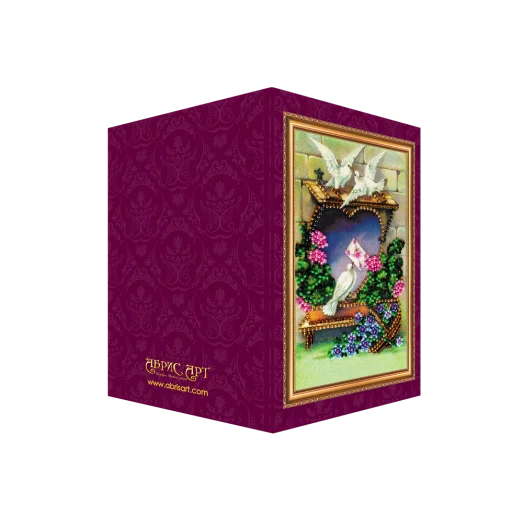 АО-011 С любовью-1. Набор-открытка для вышивки бисером Абрис Арт