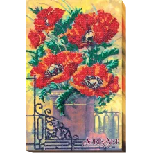 АВМ-003 Винтажные маки. Набор для вышивки бисером Абрис Арт