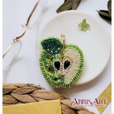 AD-030 Зеленое яблоко. Набор для вышивки бисером украшения ТМ Абрис Арт