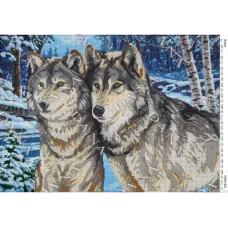 ДАНА-822 Волки (полная зашивка). Схема для вышивки бисером
