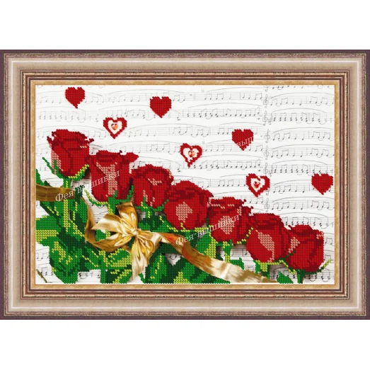 АВ-082 Музыка цветов. Схема для вышивки бисером. ТМ Фея Вышивки