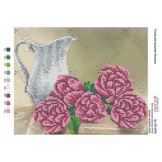 А4Н_107 БК-4354 Розы на столе. Схема для вышивки бисером ТМ Virena