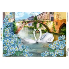 А2Н_015 БК-2037 Лебеди. Схема для вышивки бисером ТМ Virena