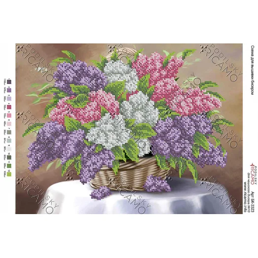 А3Н_104 БК-3323 Сирень. Схема для вышивки бисером ТМ Virena