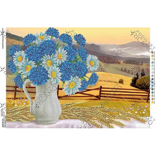 А2Н_012 БК-2032 Голубой букет. Схема для вышивки бисером ТМ Virena