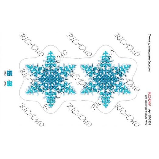 А5Н_112 БК-5151 Снежинка. Схема для вышивки бисером ТМ Virena 