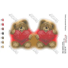 А5Н_211 БК-5168 Мишка с сердечком. Схема для вышивки бисером ТМ Virena