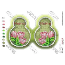 А4Н_097 БК-4335 8 марта. Схема для вышивки бисером ТМ Virena