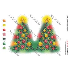 А5Н_121 БК-5161 Игрушка Елочка. Схема для вышивки бисером ТМ Virena