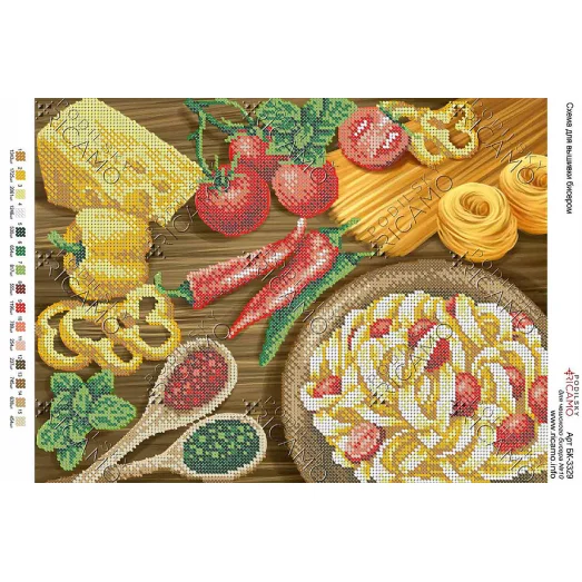 А3Н_181 БК-3329 Итальянская паста. Схема для вышивки бисером ТМ Virena