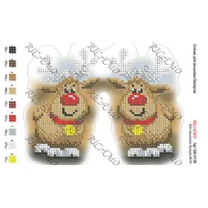 А5Н_118 БК-5158 Новогодние олени. Схема для вышивки бисером ТМ Virena