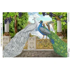 А2Н_016 БК-2040 Павлины. Схема для вышивки бисером ТМ Virena