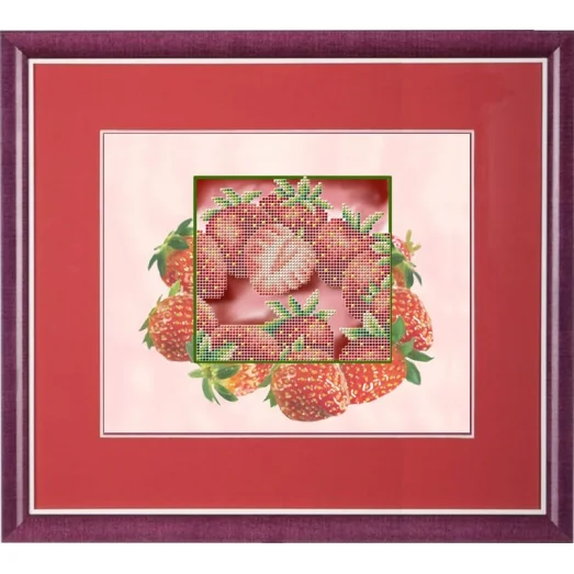 К-4017 Клубника. Схема для вышивки бисером Благовест