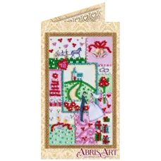 АО-114 С днем бракосочетания. Набор-открытка для вышивки бисером Абрис Арт