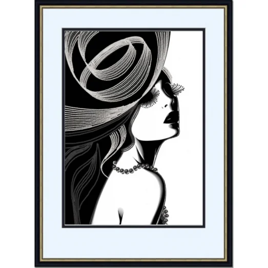 НИК-8404 Дама. ТМ Конек. Схема для вышивки бисером ТМ Конек