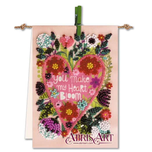 АТ-010 Набор-флажок Цветущее сердце. ТМ Абрис Арт