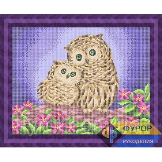 ФР-ЖБп3-095 Две совы. Схема для вышивки бисером ТМ Фурор Рукоделия