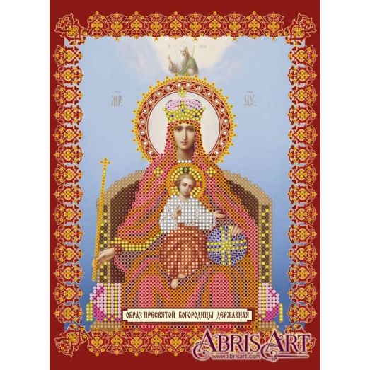 АСК-165 Божья матерь Державная Схема для вышивки бисером на холсте Абрис Арт