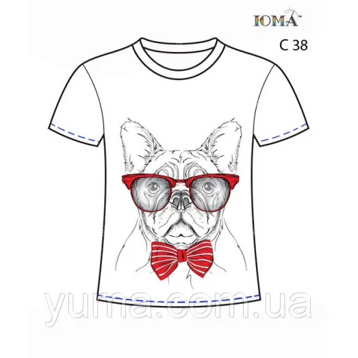 ЮМА-С-038 Женская футболка c рисунком Стиляга для вышивки