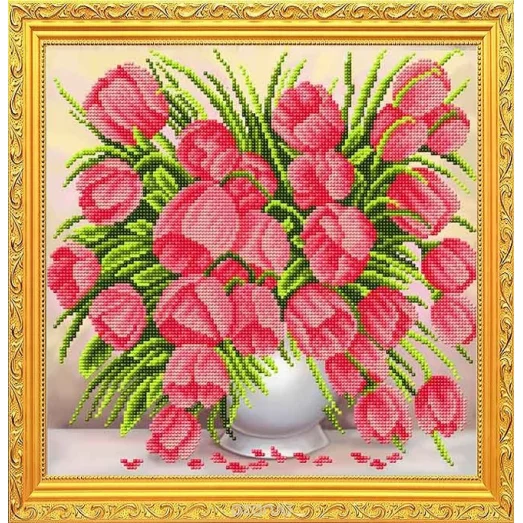 К-3108 Нежные тюльпаны. Схема для вышивки бисером Благовест