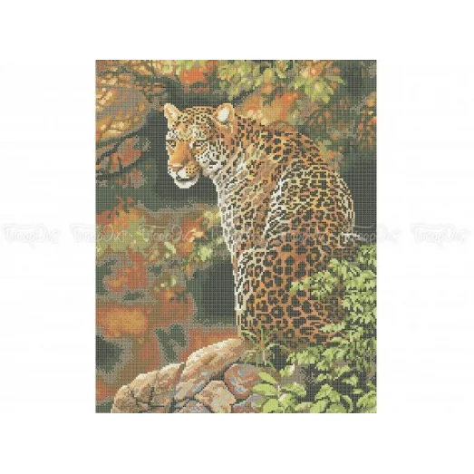 ЧВ-7055 Леопард. Схема для вышивки бисером. Бисерок