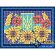ФР-НБп4-102 Герб Украины. Схема для вышивки бисером ТМ Фурор рукоделия