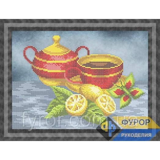 ФР-НБч4-109 Чайный натюрморт. Схема для вышивки бисером ТМ Фурор рукоделия