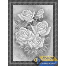 ФР-НБч4-111-3 Розы черно-белые. Схема для вышивки бисером ТМ Фурор рукоделия