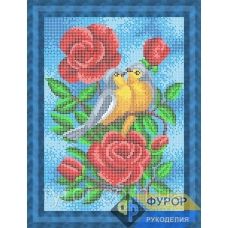 ФР-ЖБп4-056 Птицы в розах. Схема для вышивки бисером ТМ Фурор Рукоделия