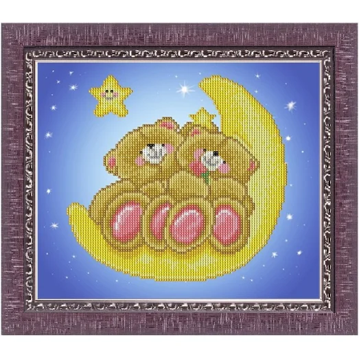 КС-4005 Мишки на луне. Схема для вышивки бисером ТМ Славяночка