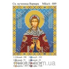 МИКА-0889 (А6) Св. мученица Варвара. Схема для вышивки бисером